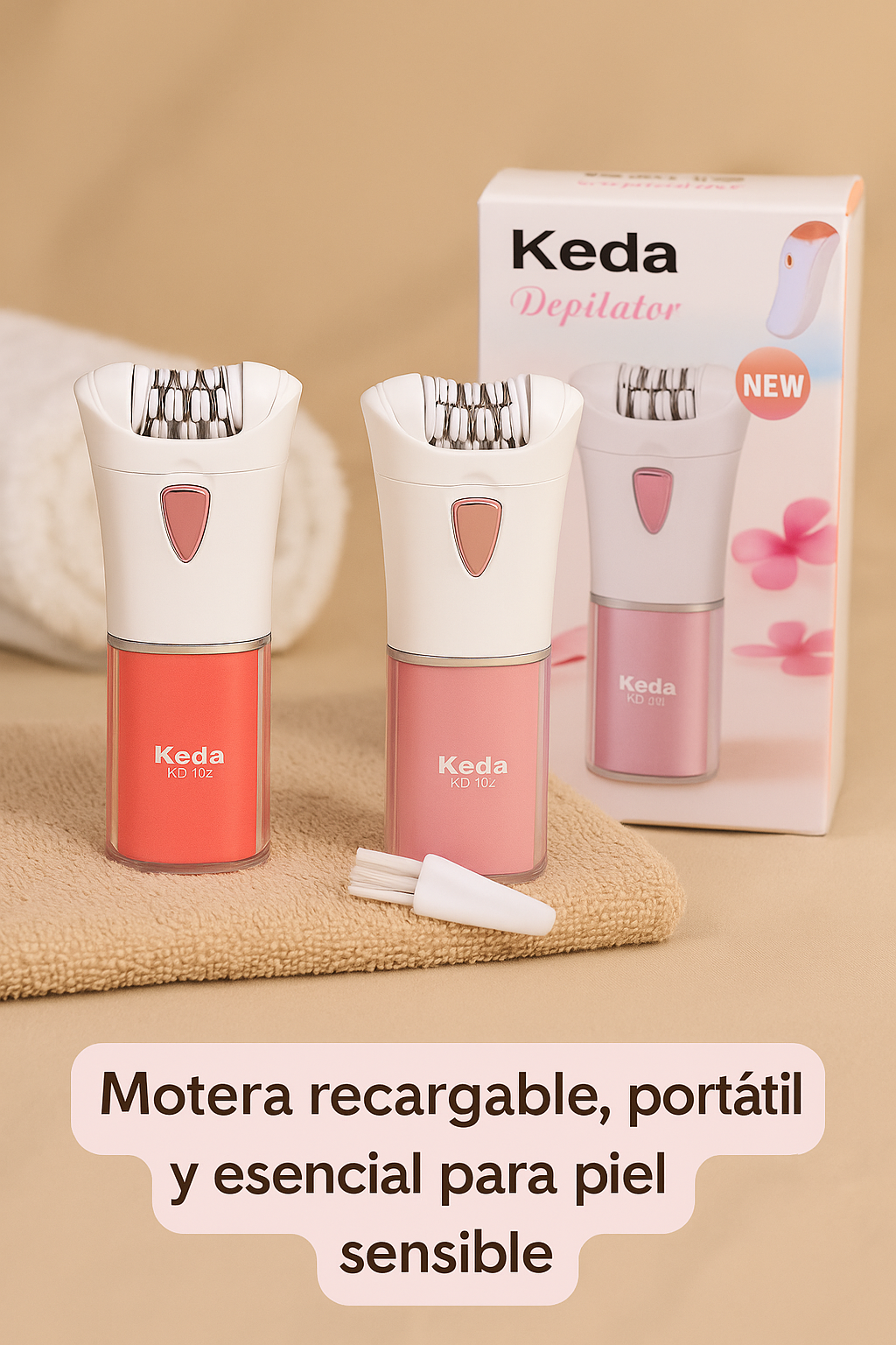 Depilador Inalambrico Dama Piel Sensible (KEDA)