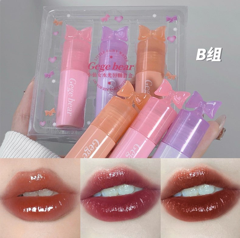 Lip Gloss Con Color X3 Gege Bear