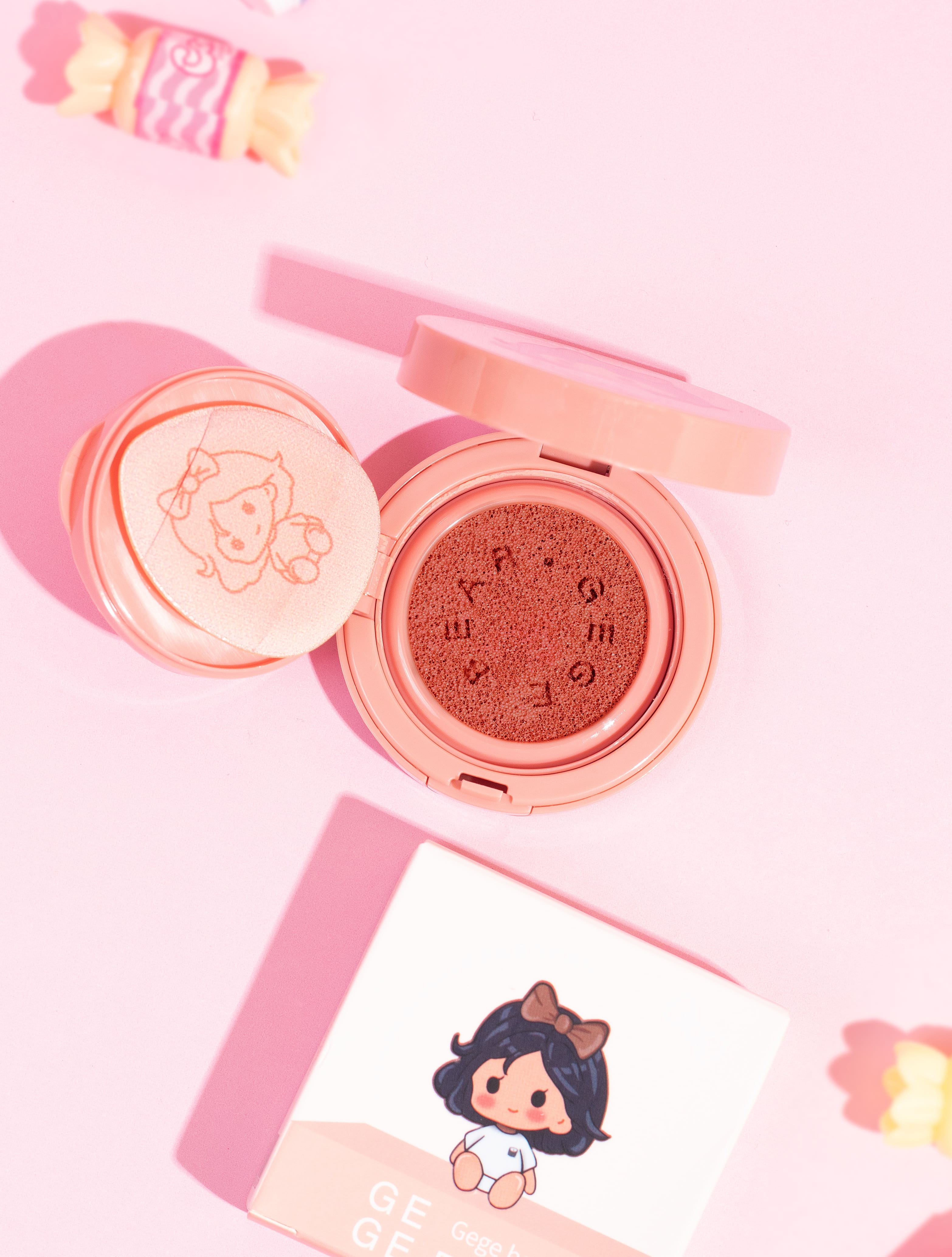 Rubor Líquido  Borla Y Espejo Gege Bear