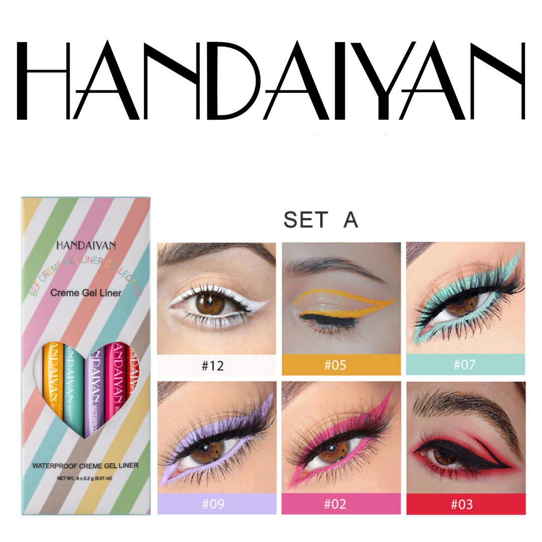 Set de Delineadores De Colores en Gel Handaiyan