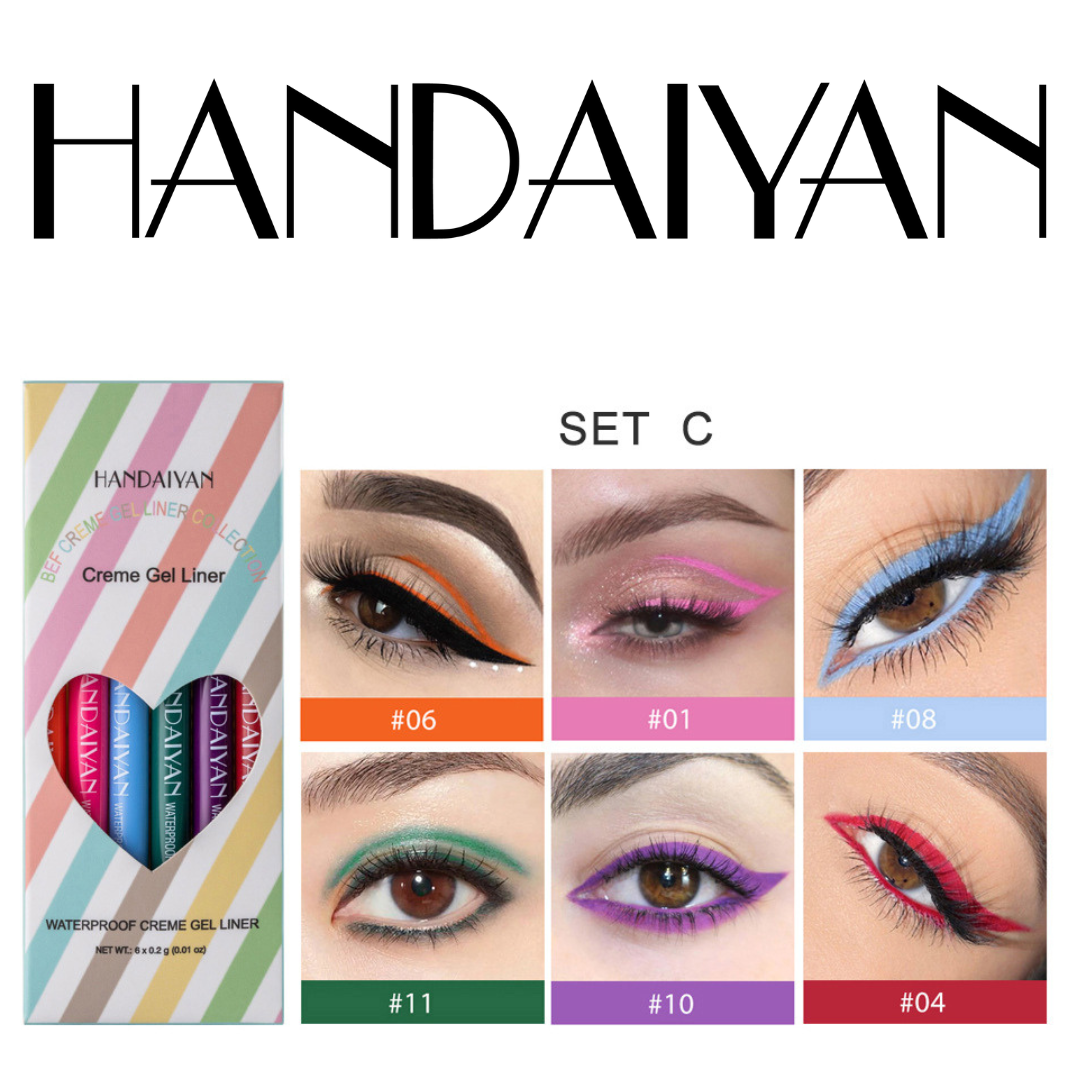 Set de Delineadores De Colores en Gel Handaiyan