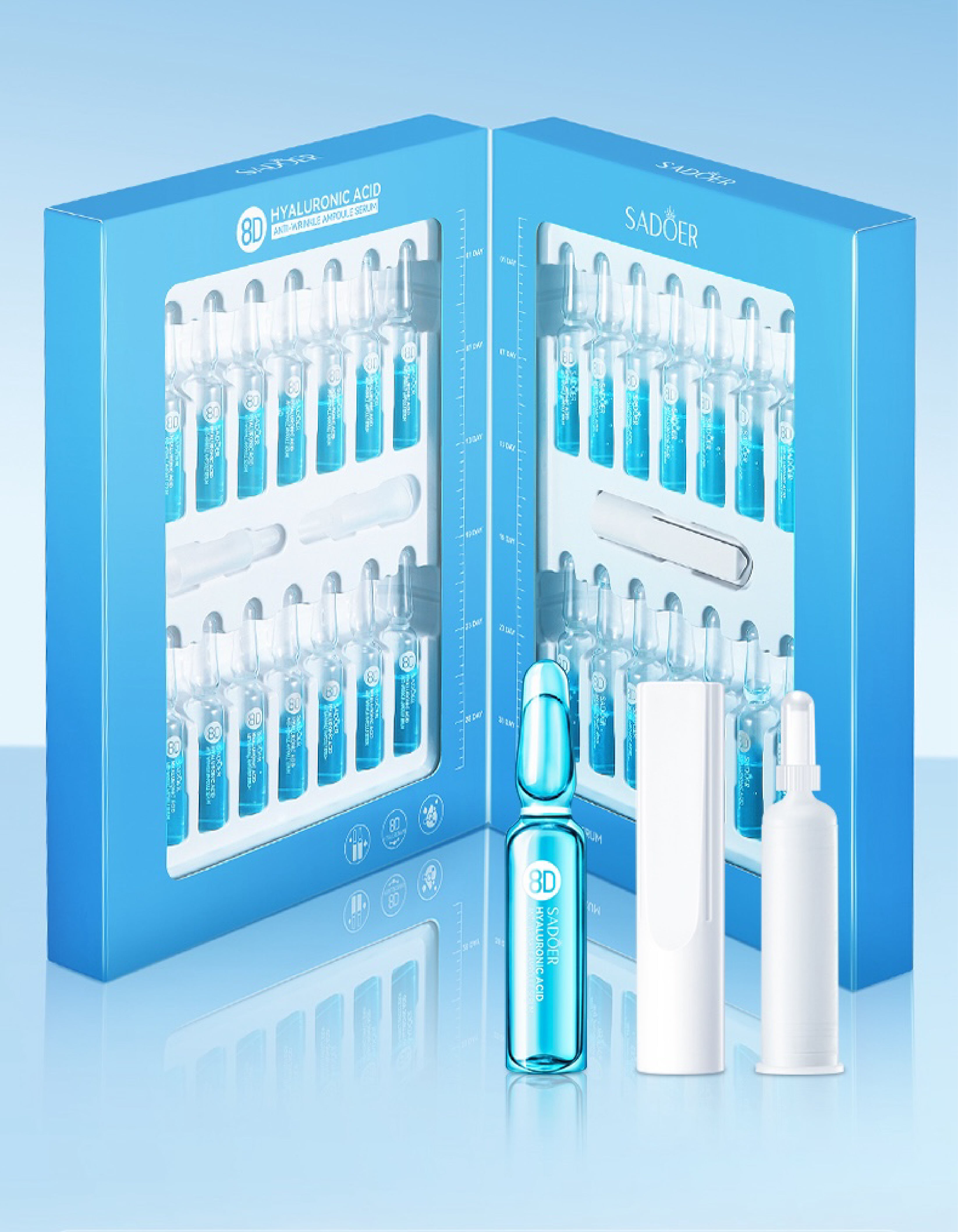 Serum Ampolleta Vidrio Anti-Edad Reafirmante Acido Hyaluronico