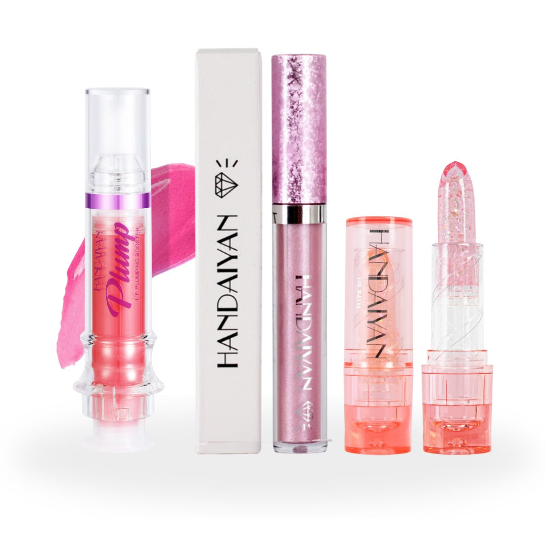 Lip Combo Handaiyan (Voluminizador, Labial Mágico y Gloss Brillante).