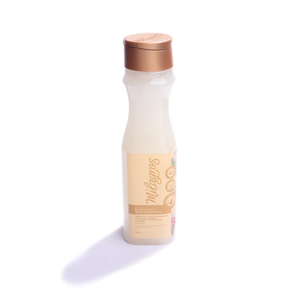 Shampoo Milagros Arroz y ácido hialurónico