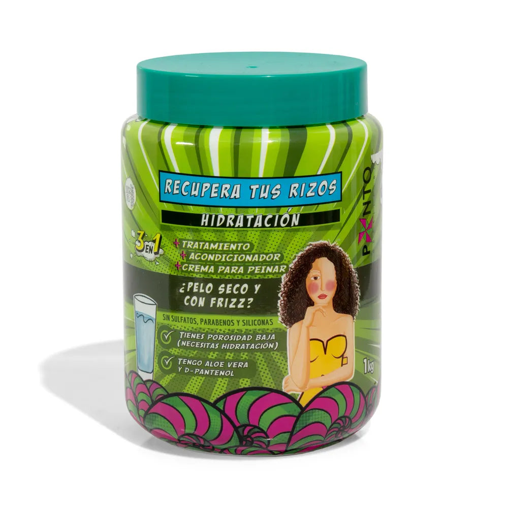 Tratam./ Acondic. /Crema Peinar Ponto Nutrición Pote 3EN1 *1000ML* (seco y friz)