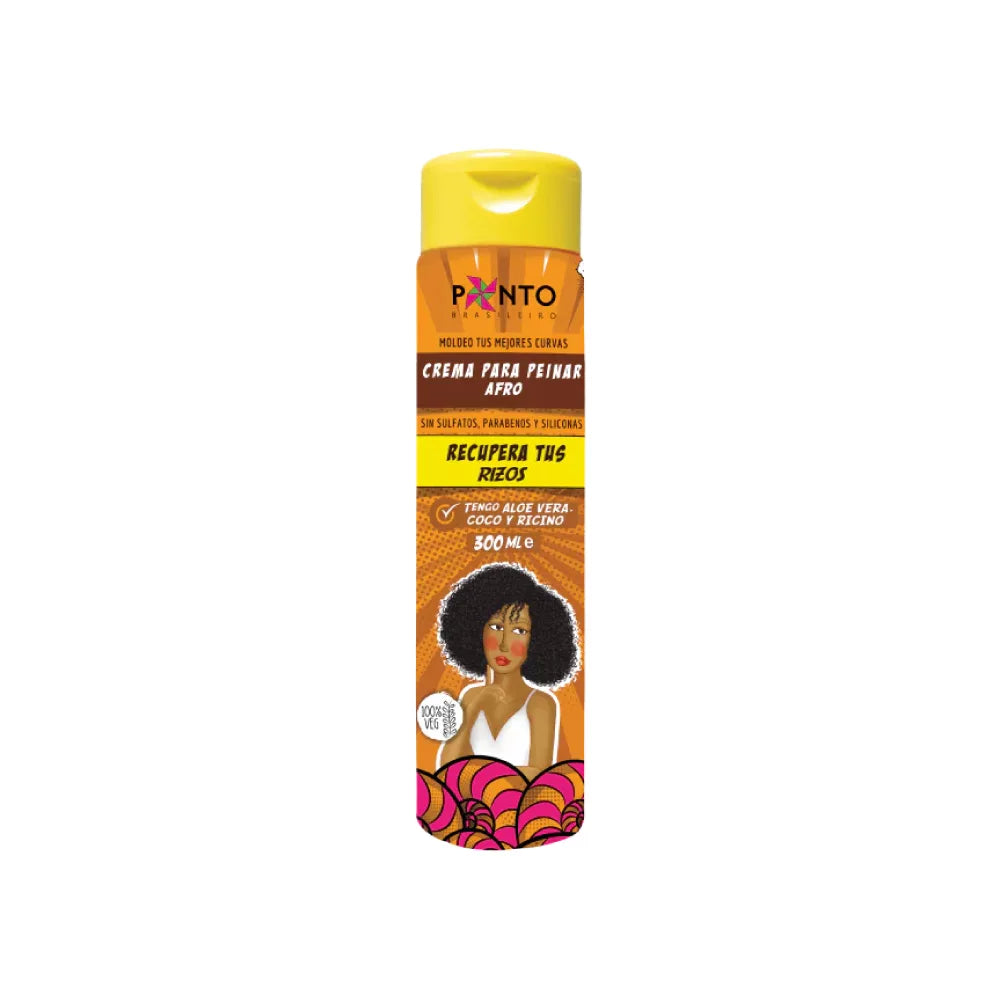 Ponto Crema De Peinar Afro X *300ML* c (Aloe, Coco y  Ricino)