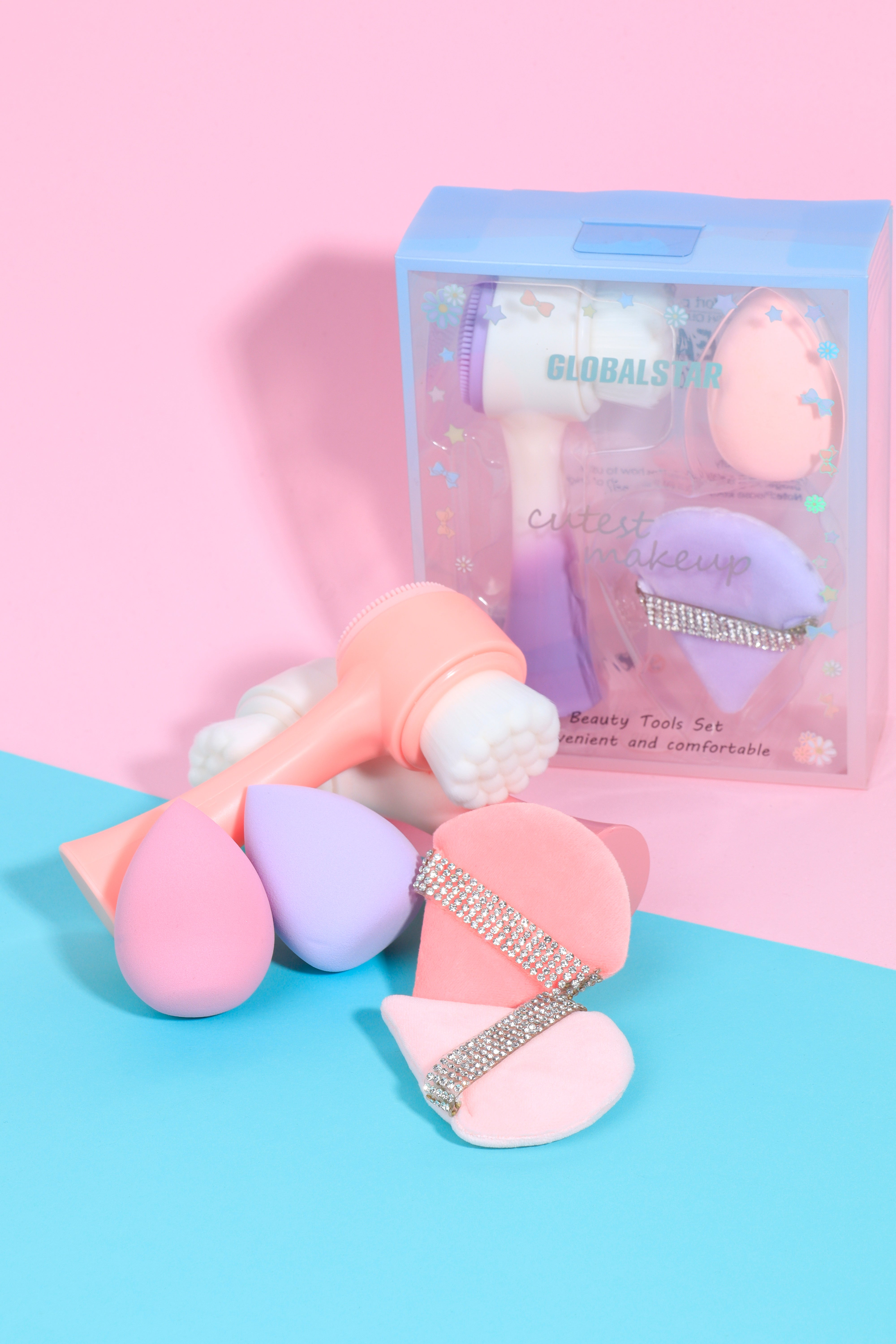 Kit Facial Cepillo + Beauty Blender (Brillante)
