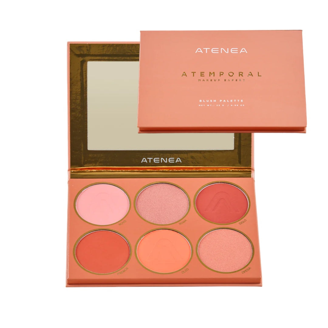 Paleta De Rubores X6 Tonos Atemporal Atenea