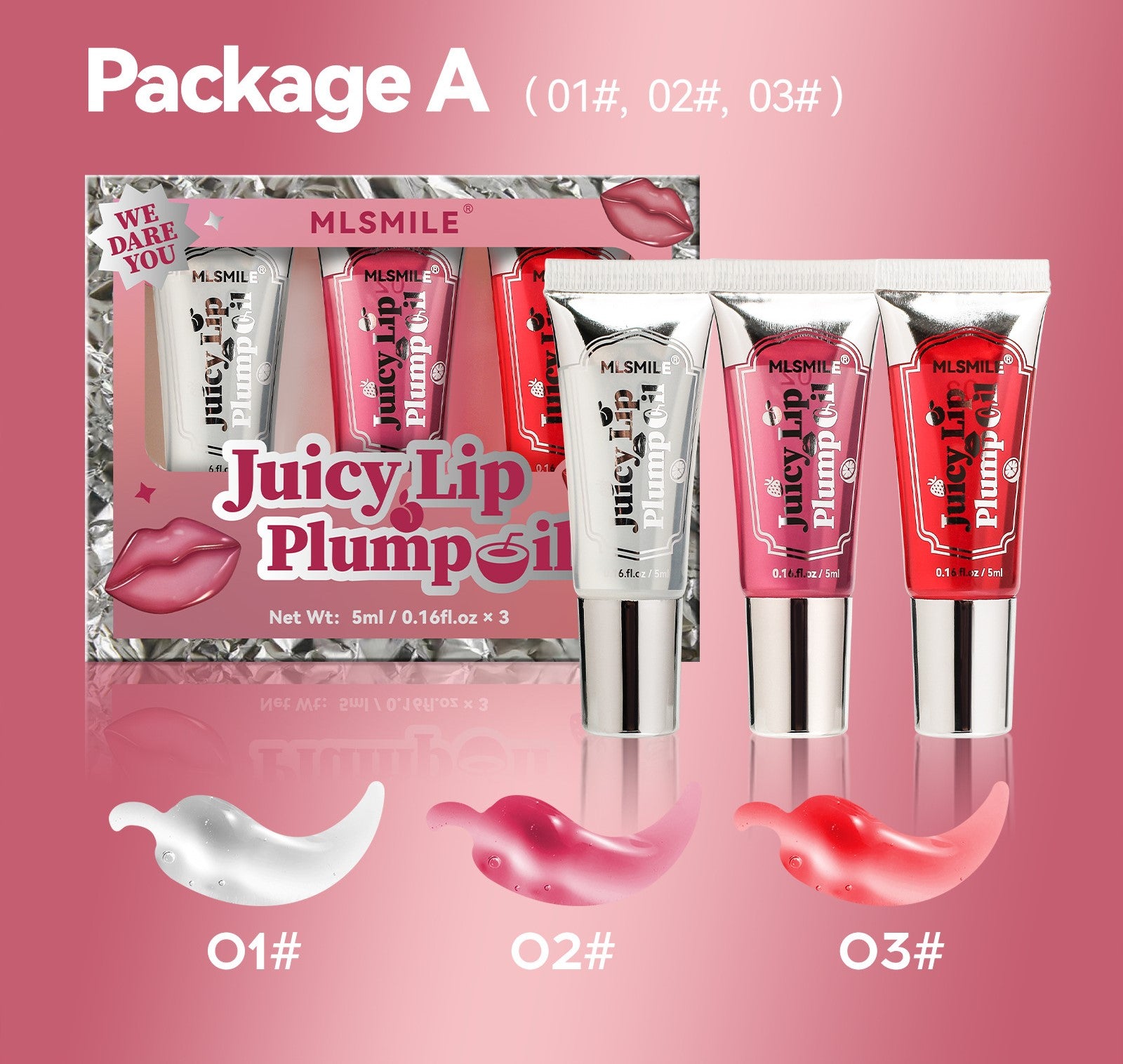 Lip Plump Oil Juicy Set X 3 ML Smile