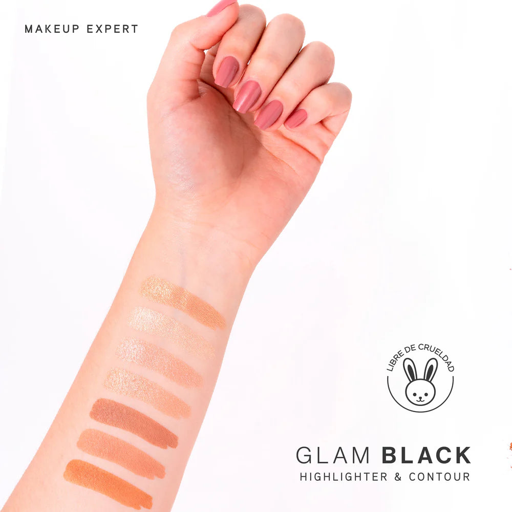 Paleta De Corrector E Iluminador Glam Black Atenea X7