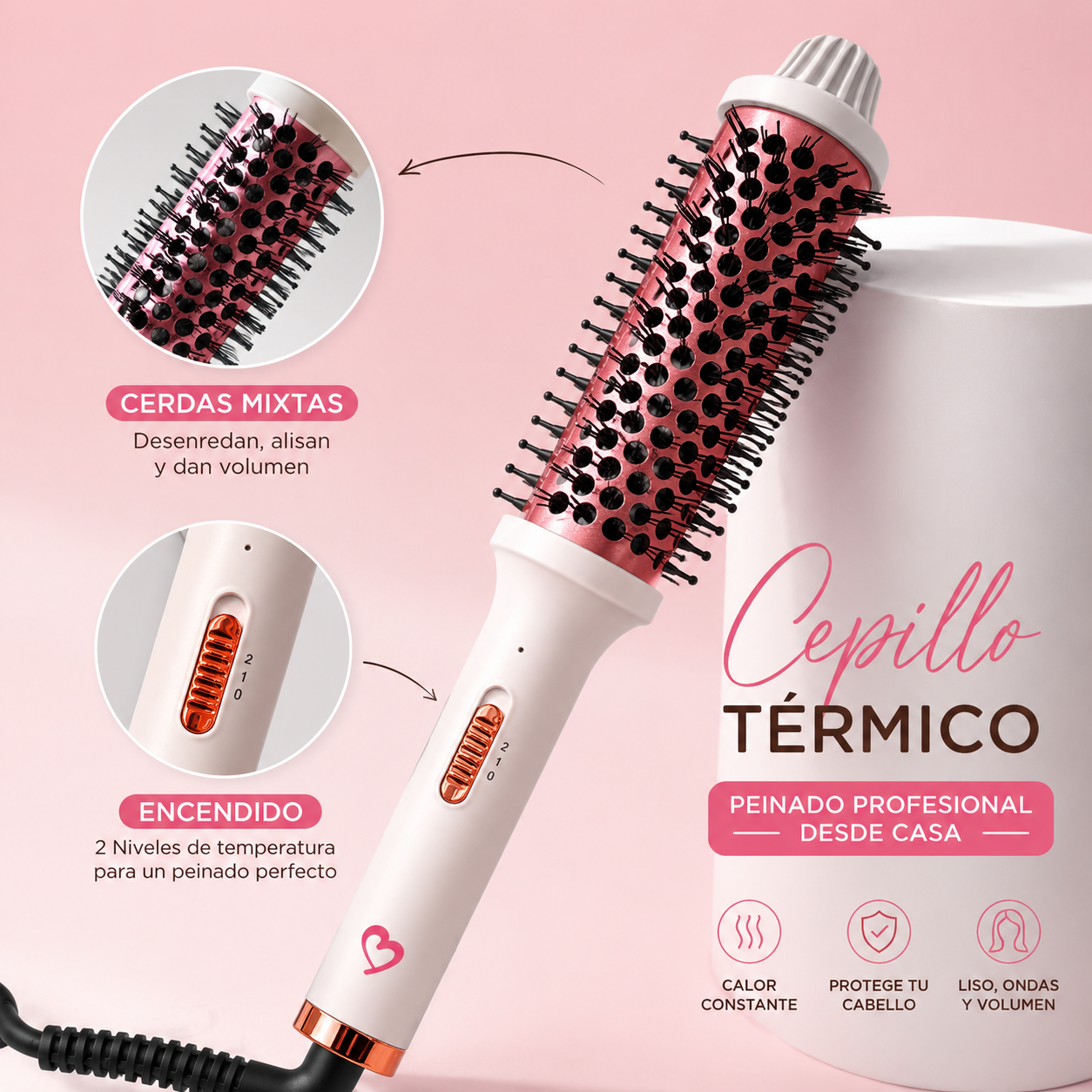 Cepillo Termico Burbay