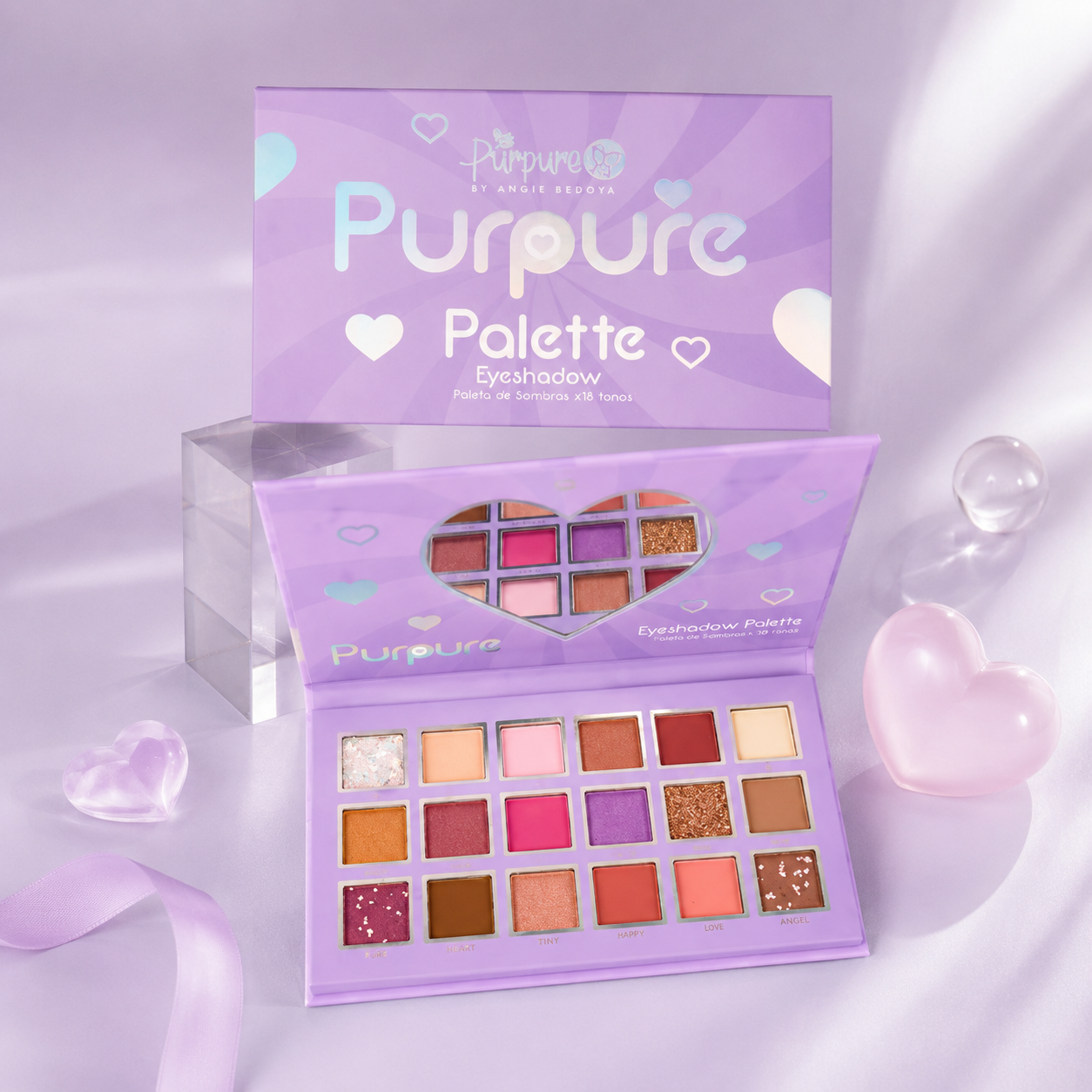 Paleta de Sombras X18 Tonos Palette Purpure