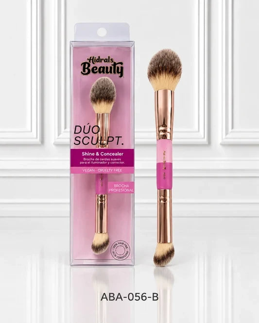 Brocha Doble Iluminador Y Corrector Alma Beauty HBA