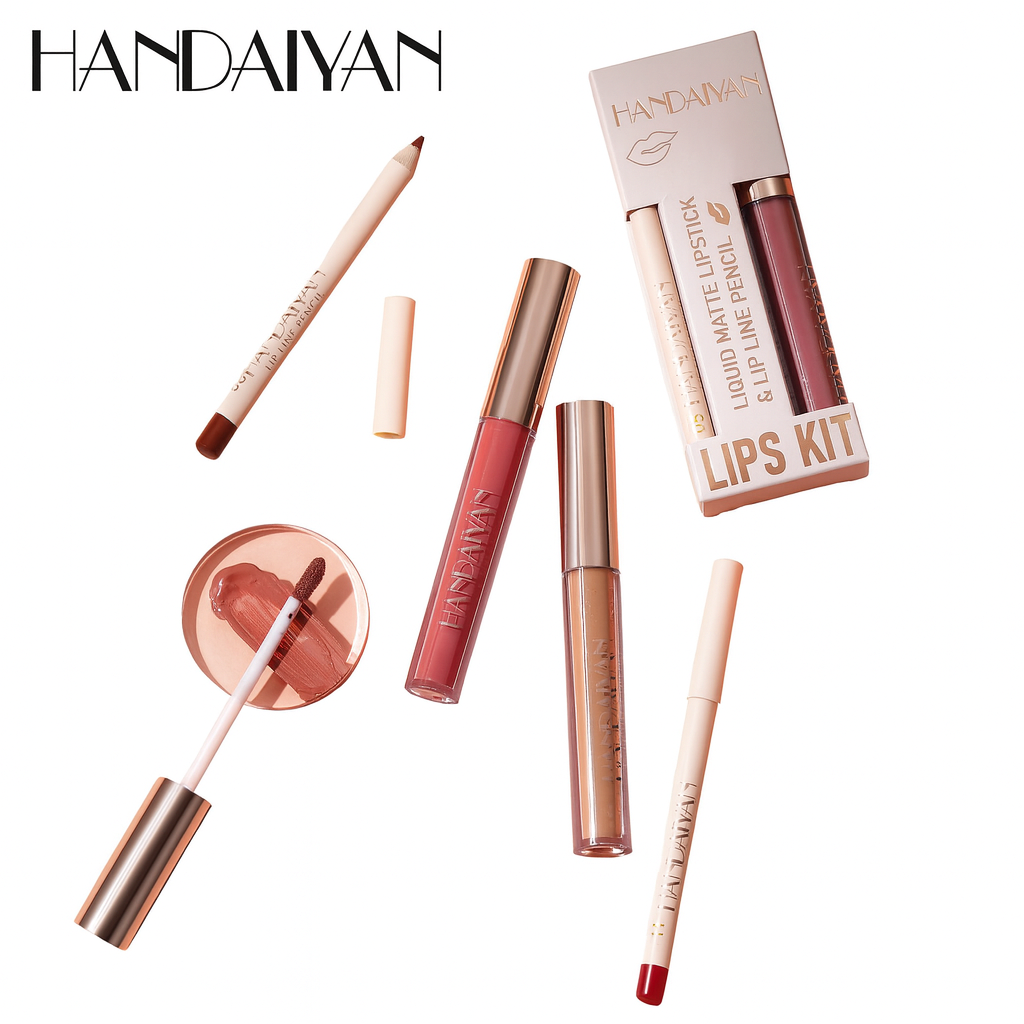 Kit Làpiz Delineador Labios + Labial Lìquido Matte HANDAIYAN