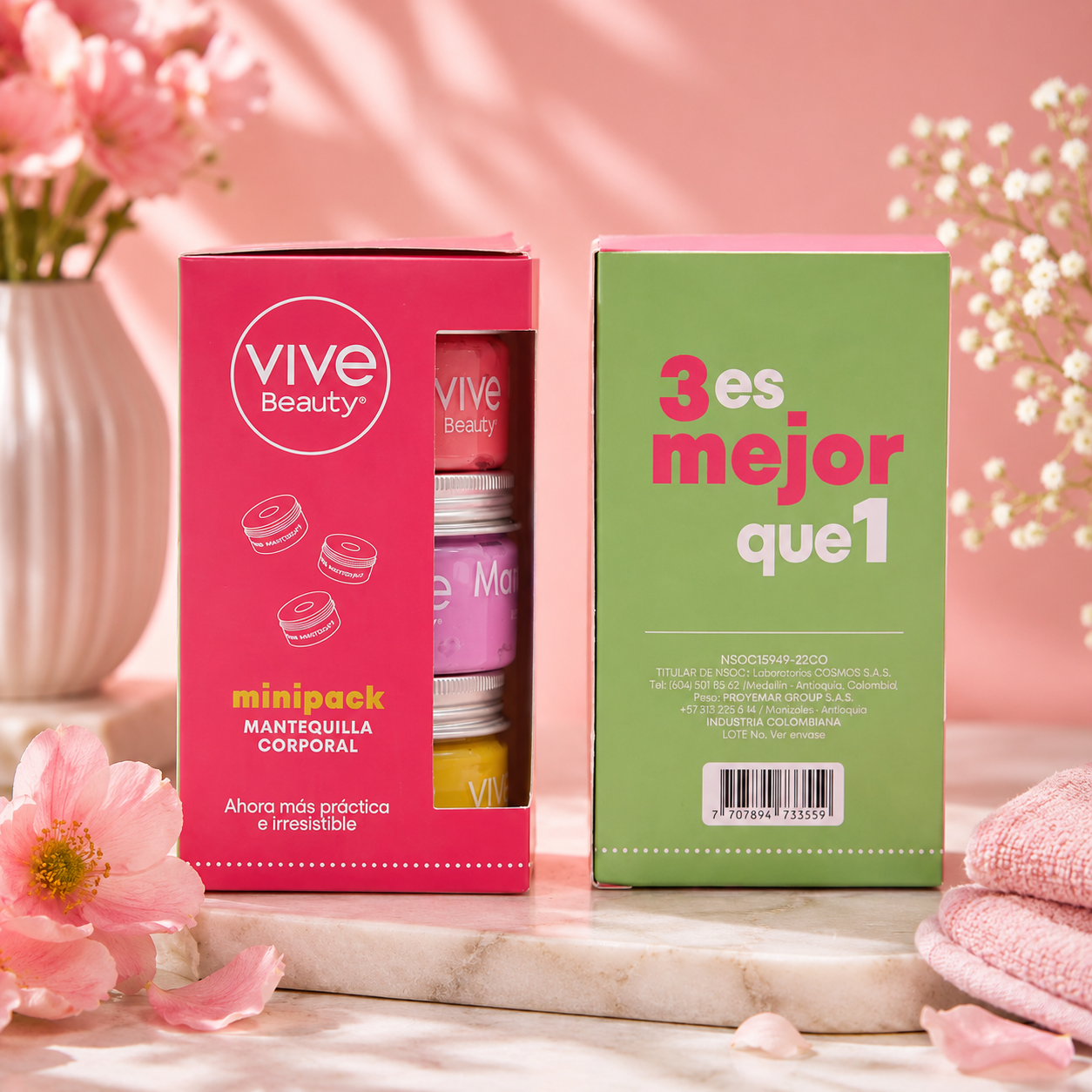 Kit Mini Pack Mantequilla Corporal Vive Beauty x3