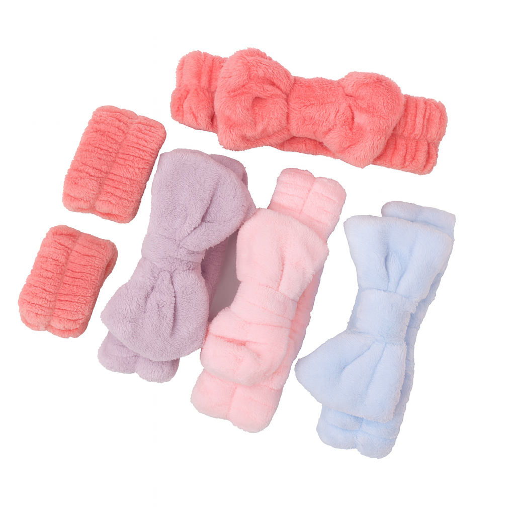 Kit Balaca Cabello Y Muñequeras Skin Care Surtida