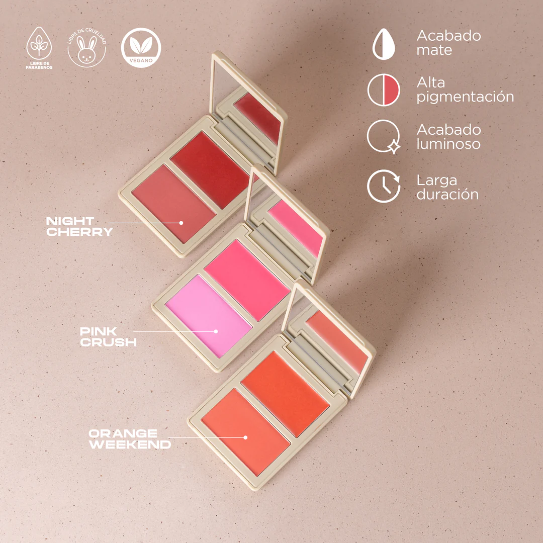 Duo De Rubor En Crema y Compacto Atenea