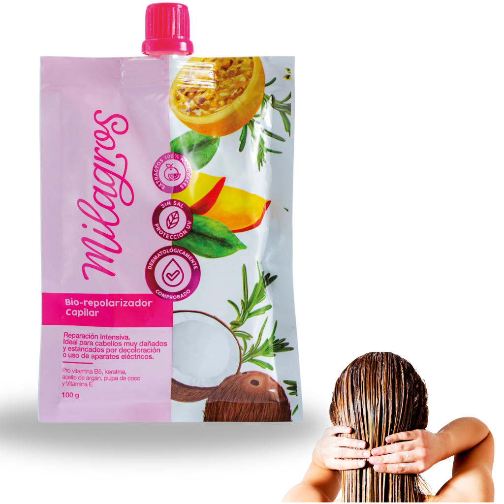 Tratamiento Biorepolarizador Capilar Milagros Sachet *100GR*