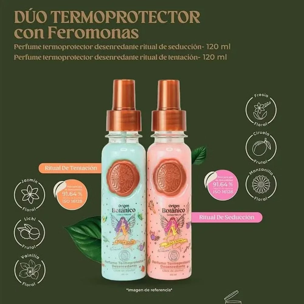 Duo De Perfume Termoprotector Rosado Y Azul Ritual Botánico *120ML*