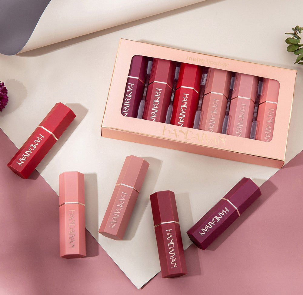 Set de Labiales Mate Handaiyan – Pack de 6 tonos elegantes