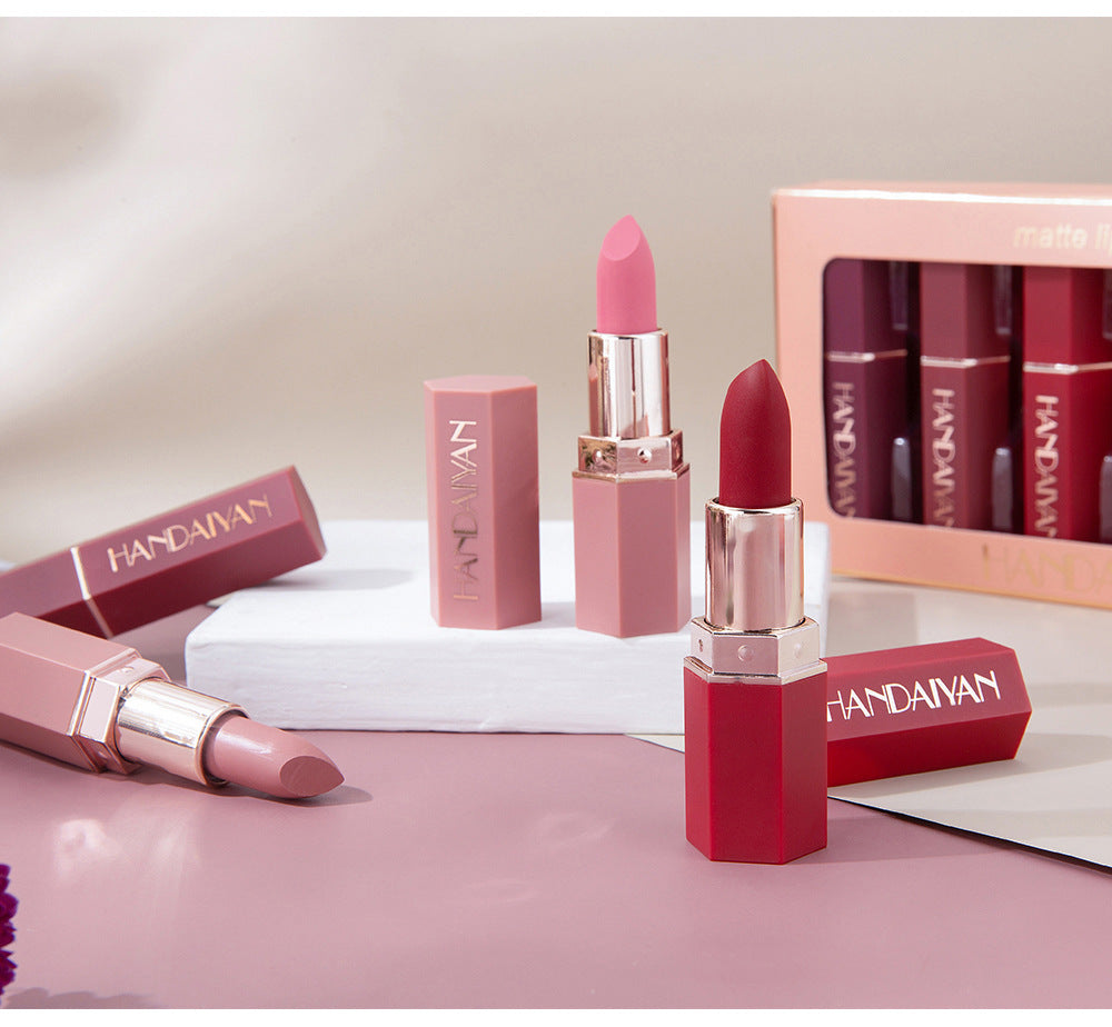 Set de Labiales Mate Handaiyan – Pack de 6 tonos elegantes