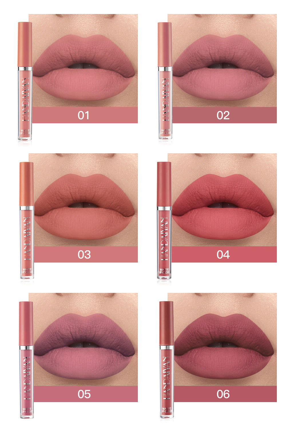 Labial Líquido Mate Set x6 Handaiyan