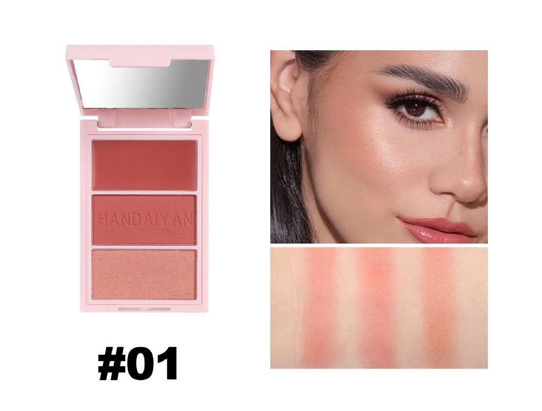 Paleta De Rubor X3 Handaiyan (cajita rosada)