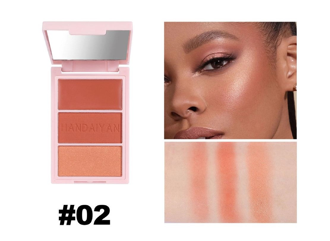 Paleta De Rubor X3 Handaiyan (cajita rosada)