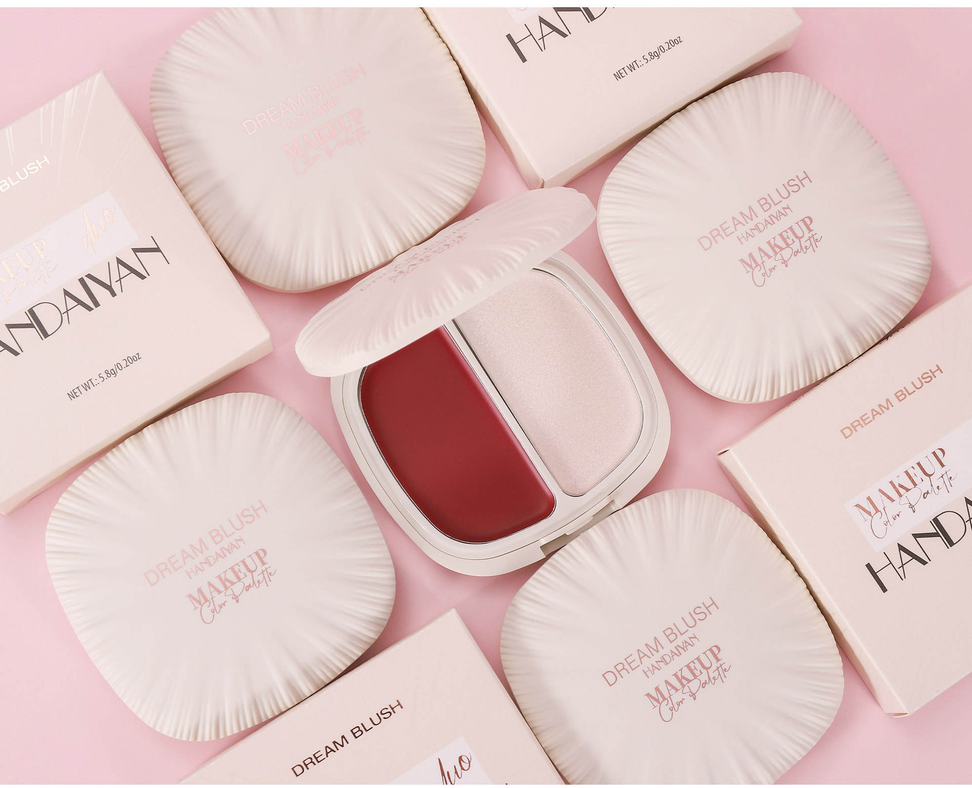 Rubor + Iluminador En CremaDream Blush Duo Handaiyan