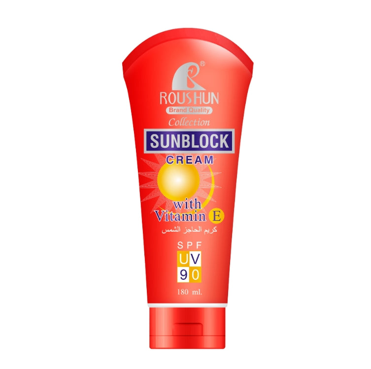 Protector Solar 90SPF Vitamina E 180ML  ROUSHUN (rojo)