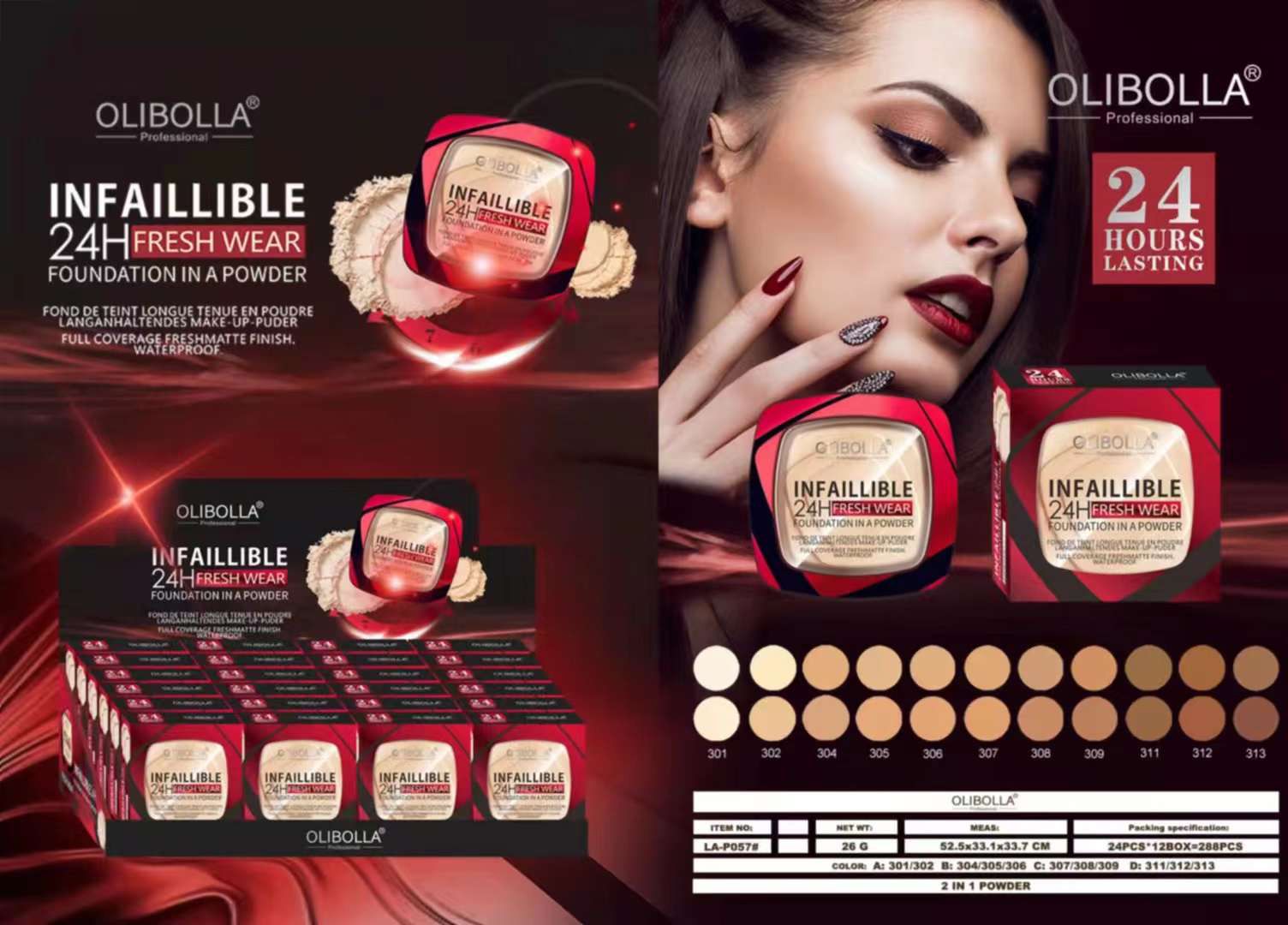 Polvo Compacto Doble Tono Infalible 24H Fresh Wear