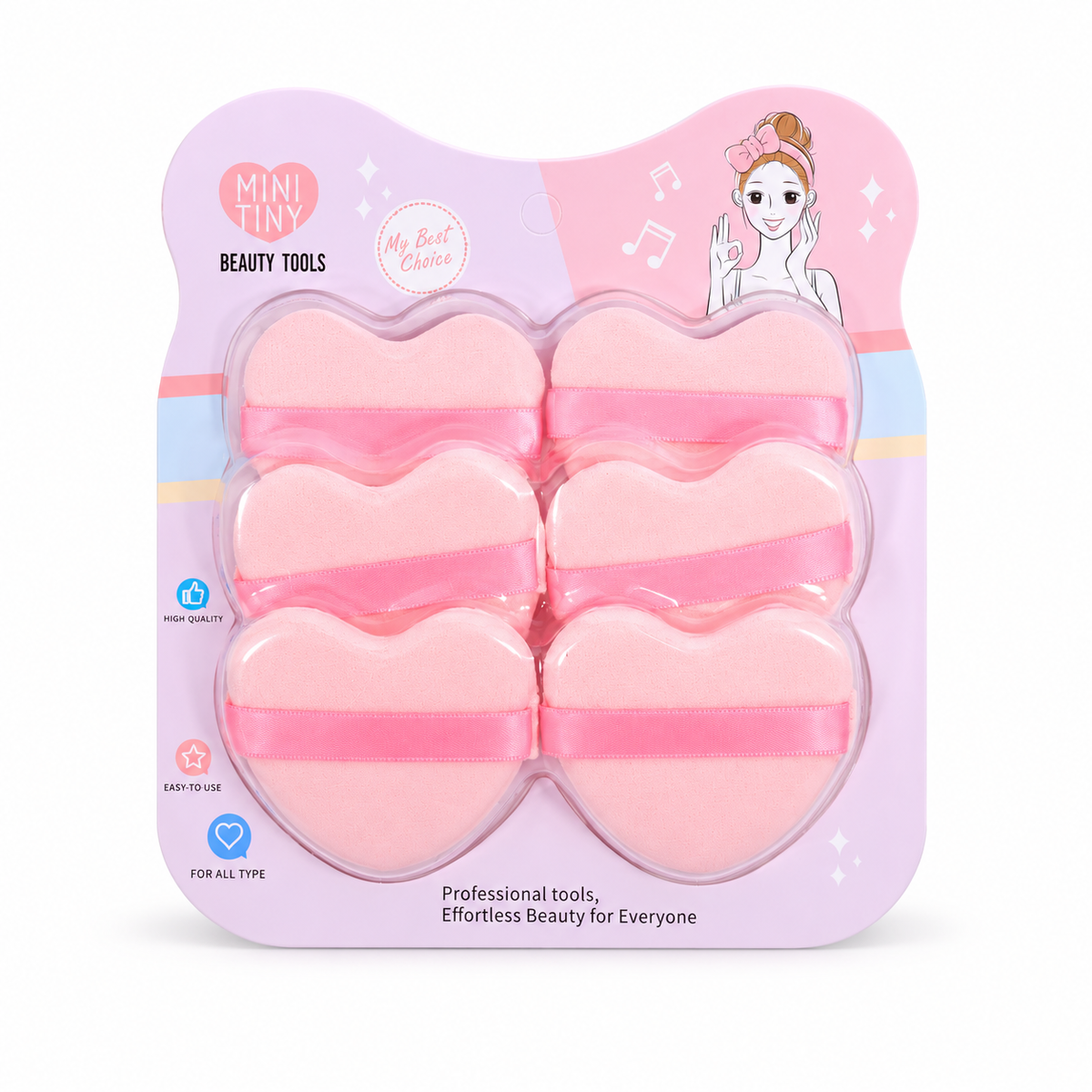 SET BORLAS PARA MAQUILLAJE X6
