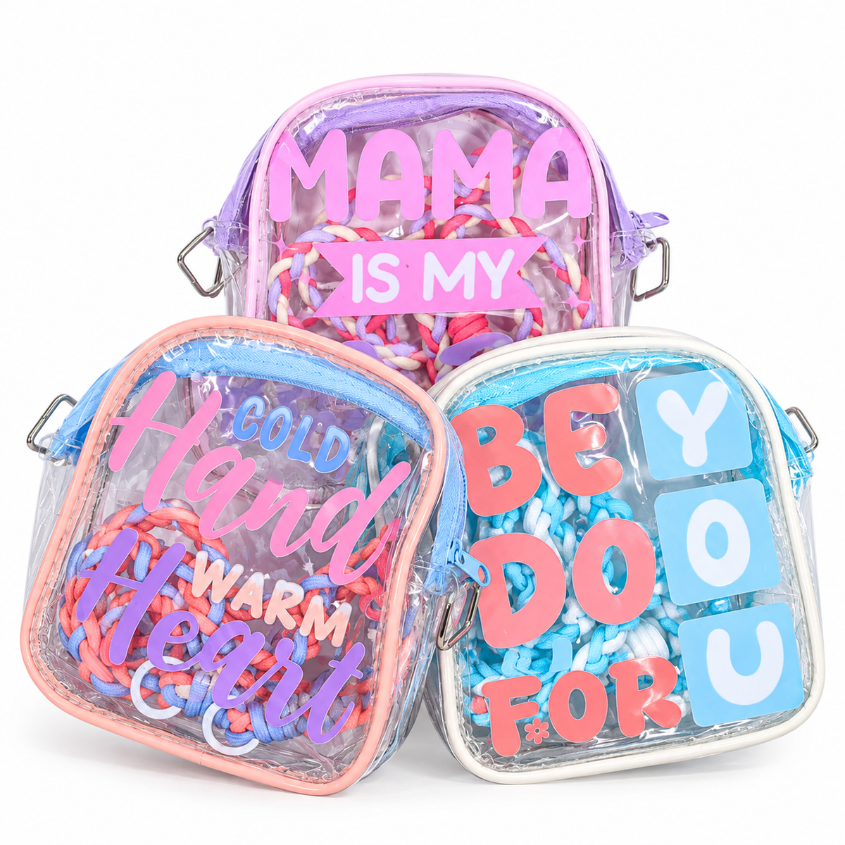 BOLSO TRANSPARENTE FRASES