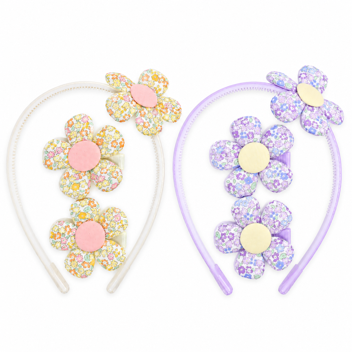 SET DIADEMA + 2 PINZAS FLOR