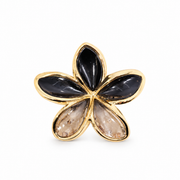 PINZA PARA CABELLO FLOR DEGRADE BORDE DORADA