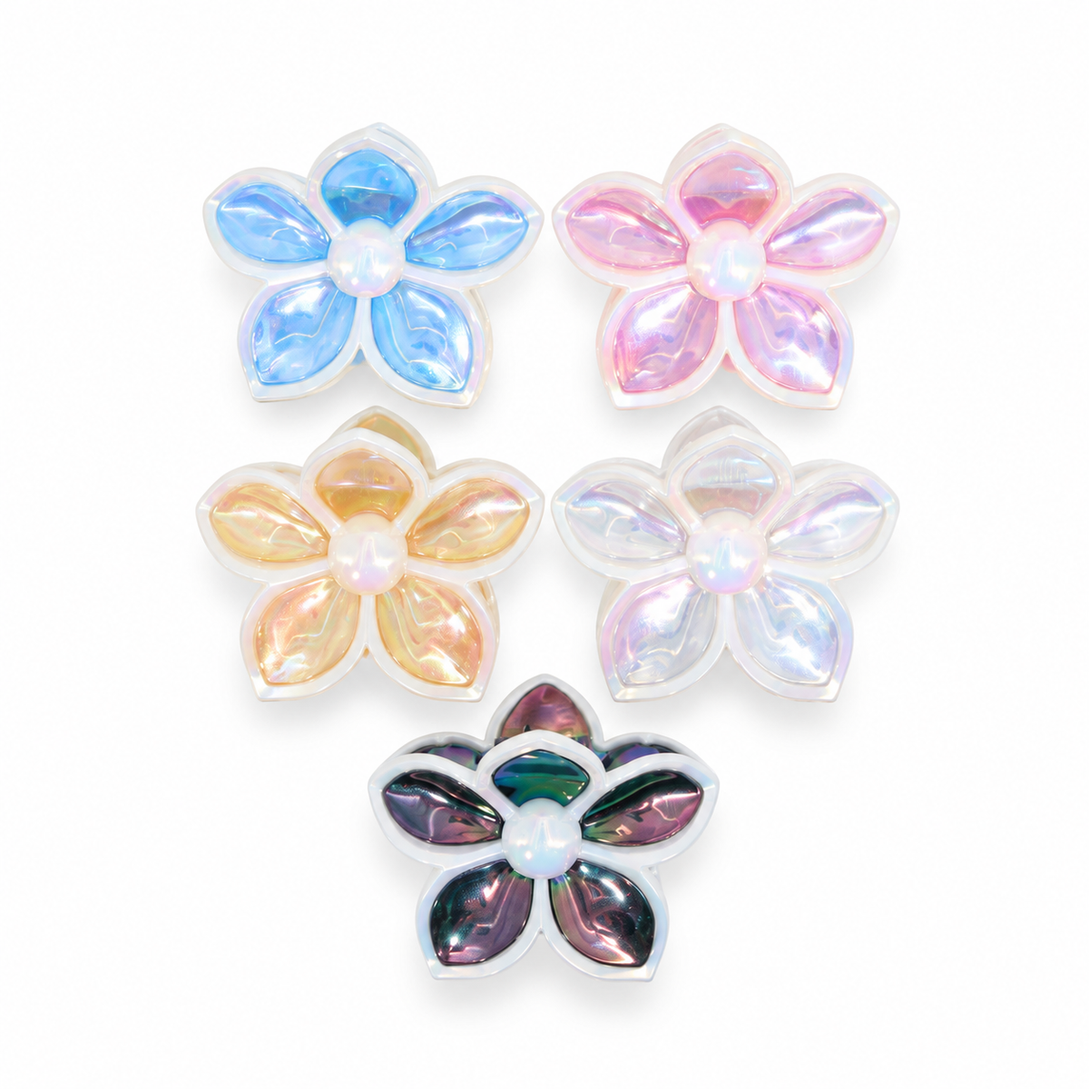 PINZA PARA CABELLO FLOR NACARADA TORNASOL