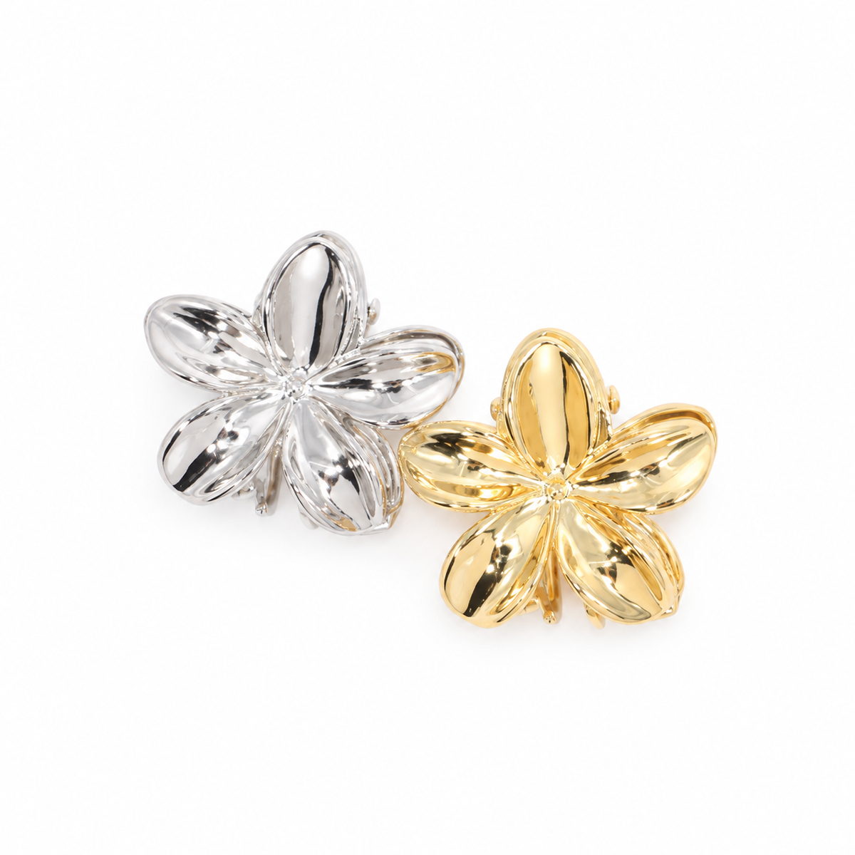 PINZA FLOR METALIZADA
