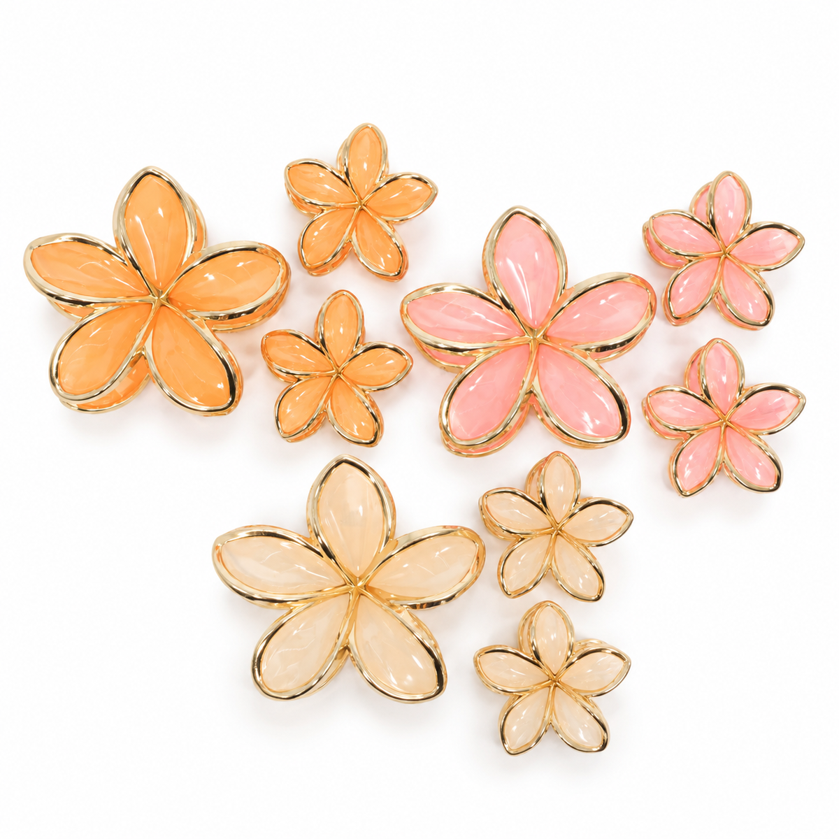 SET DE PINZAS X3 FLOR AURORA