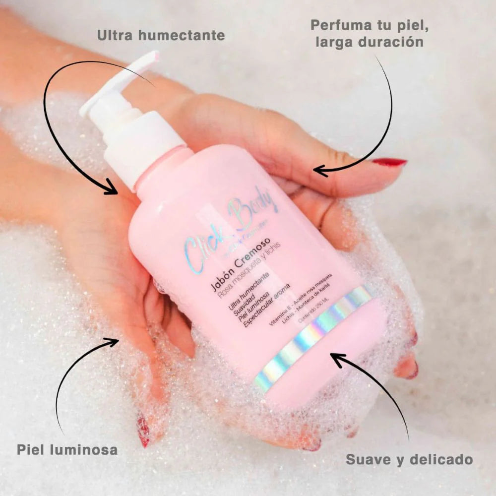Jabón Cremoso Rosa Mosqueta Click Hair *250ML