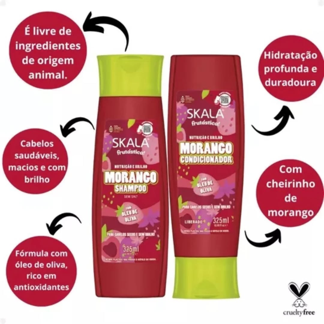 Skala Kit Morango Shampoo+Acondicionador