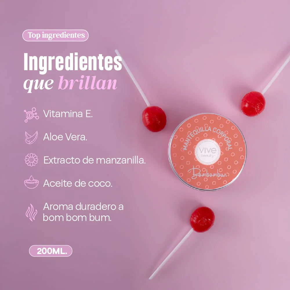 Mantequilla Corporal Bombombun Vive Beauty *200ml*
