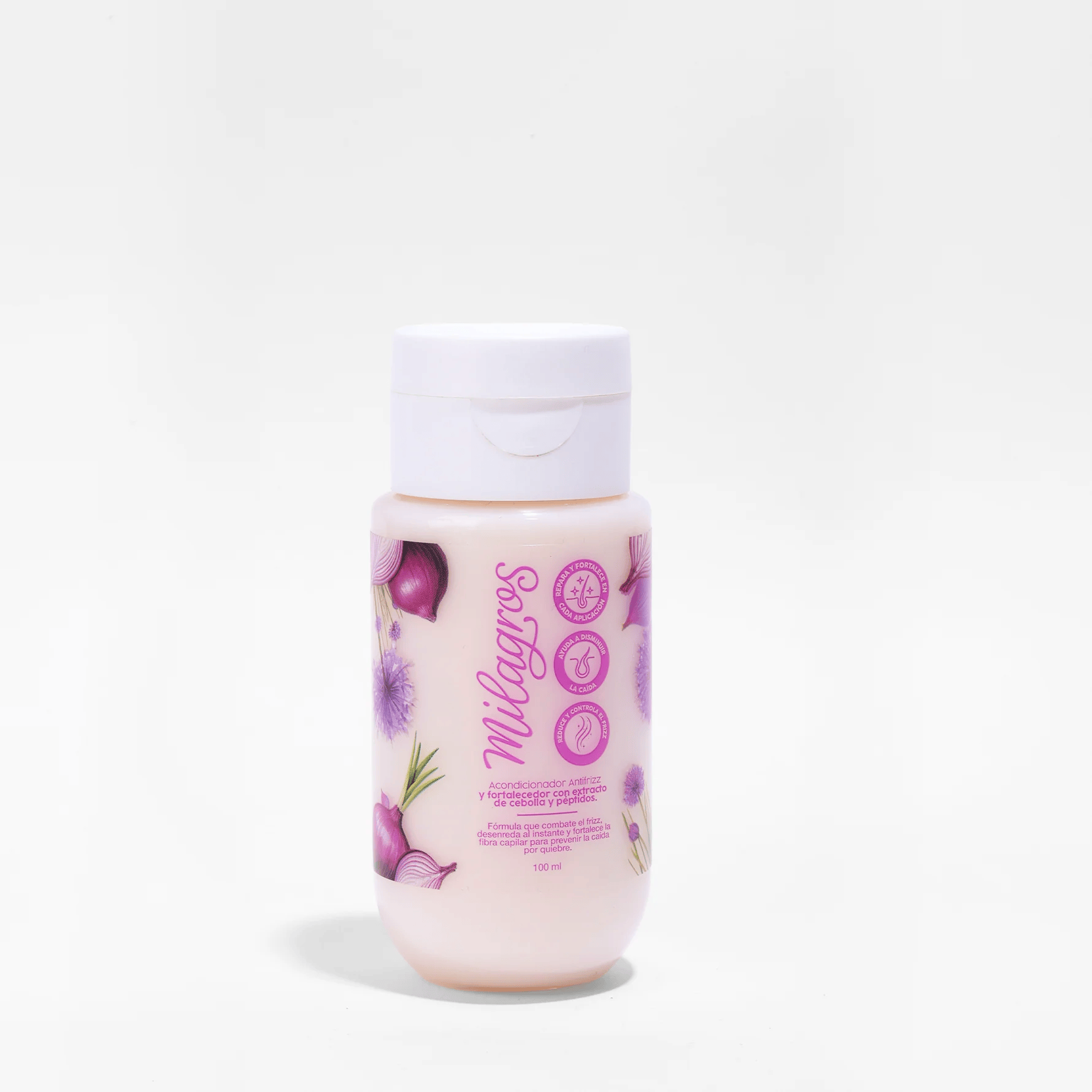 Mini Acondicionador Antifrizz y Fortalecedor Con Extracto de Cebolla y Peptidos Milagros *100ml*