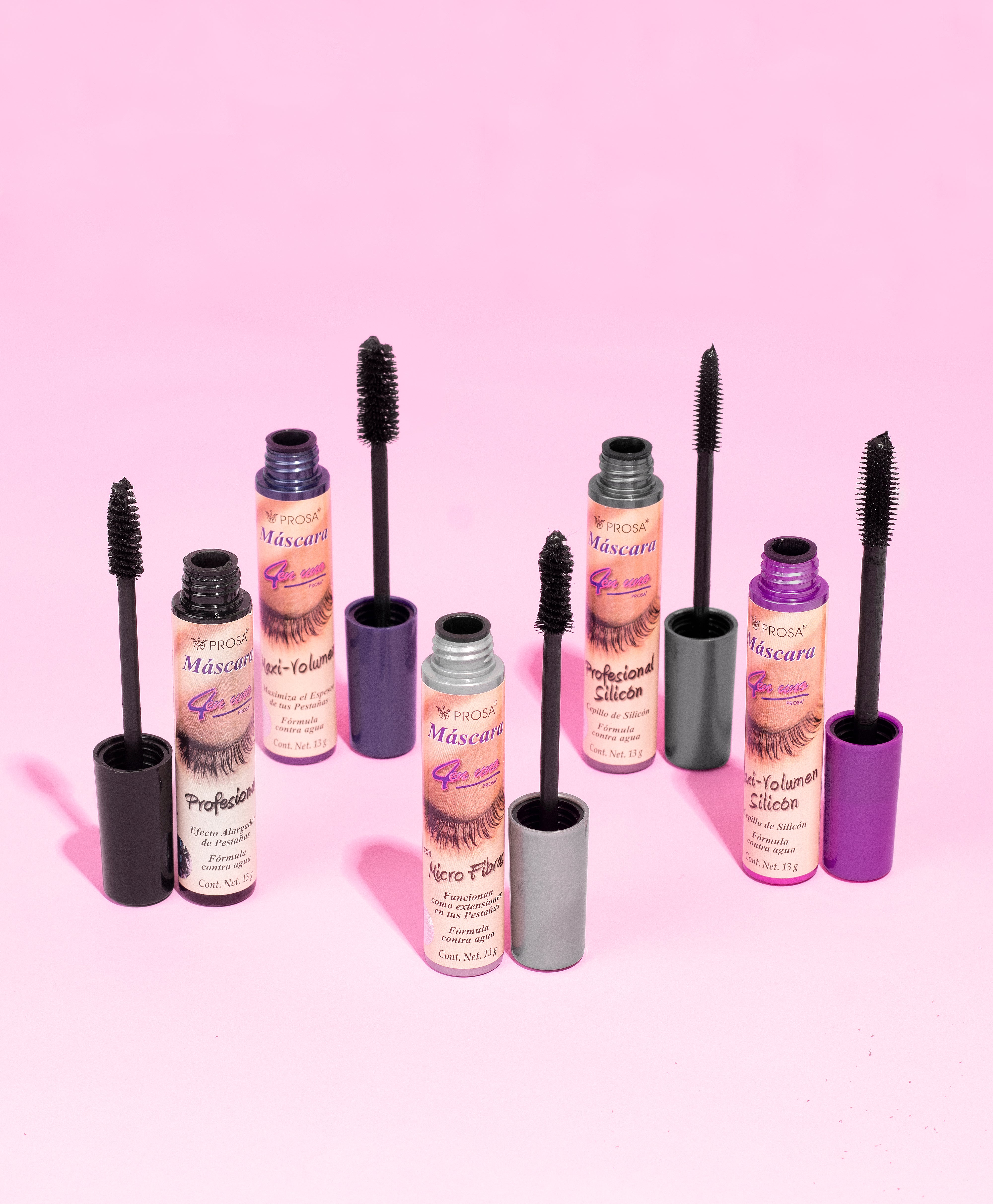 Pestañina Prosa MAXI-VOLUMEN SILICON (empaque fucsia)