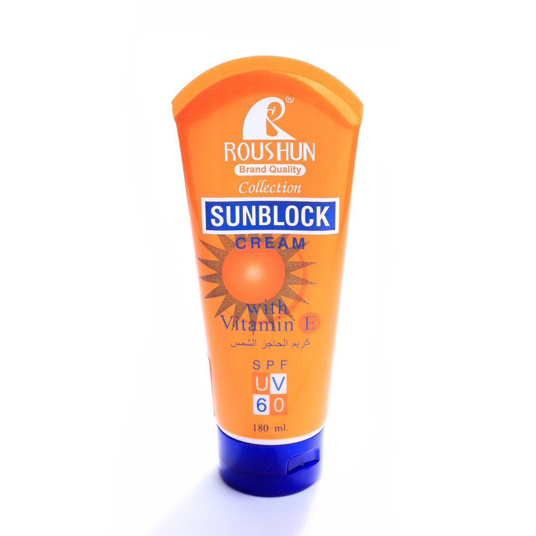 Protector Solar 60SPF Vitamina E 180ML  ROUSHUN