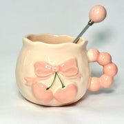 Vaso Cerámica Con  Cucharita