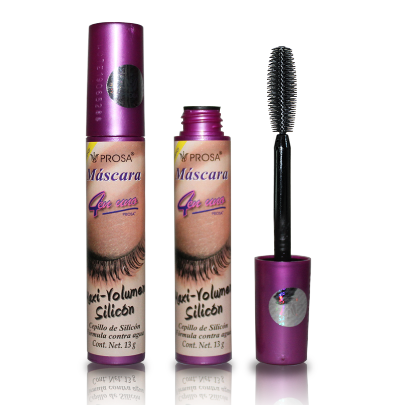 Pestañina Prosa MAXI-VOLUMEN SILICON (empaque fucsia)