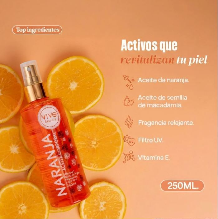 Aceite Corporal Vive Beauty Naranja *250ML*