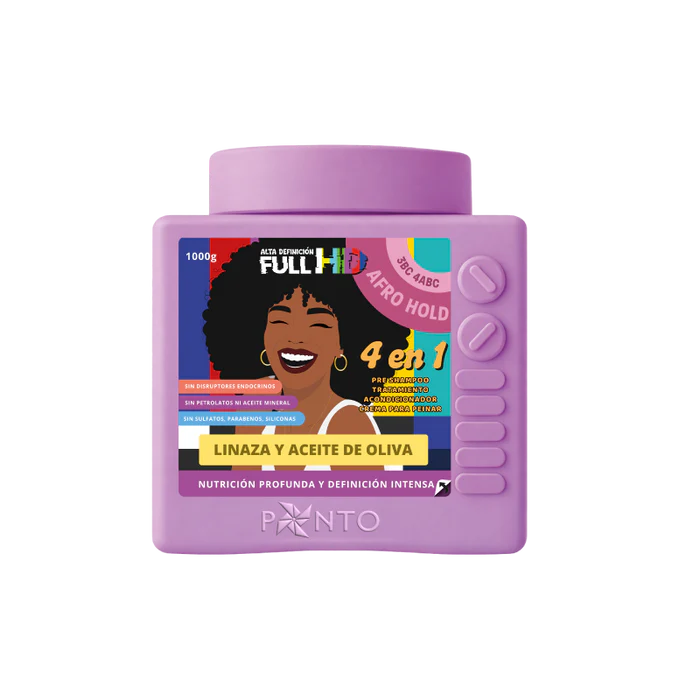 Tratamiento Ponto Full HD 4En1 AFRO  (linaza y Oliva) *1000GR*