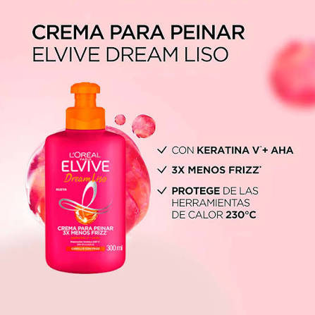 Crema Para Peinar Dream Liso Elvive Loreal *300ML*