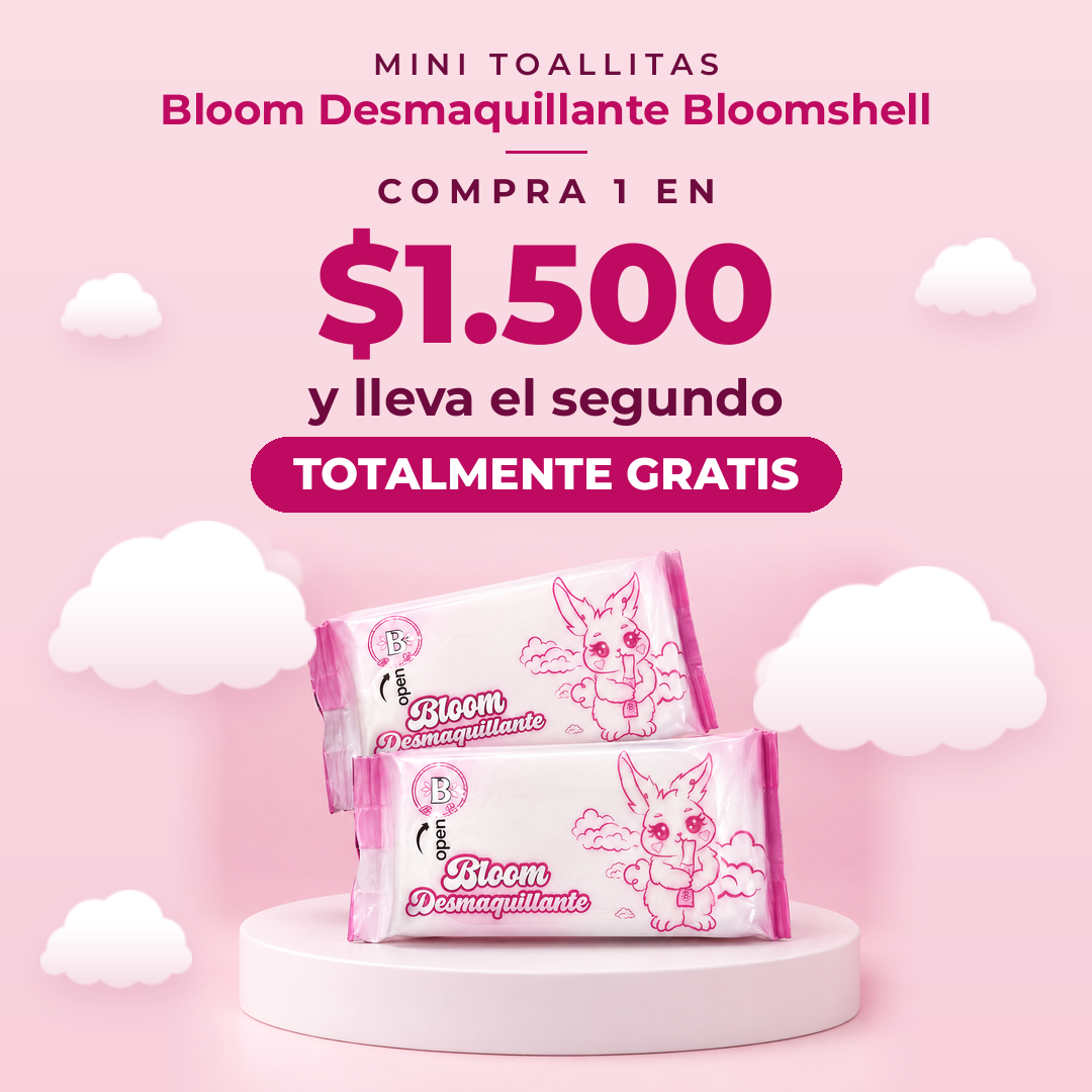 2x1 Mini Toallitas Bloom Desmaquillante Bloomshell